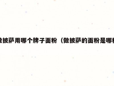 做披萨用哪个牌子面粉（做披萨的面粉是哪种）