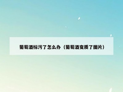葡萄酒标污了怎么办（葡萄酒变质了图片）