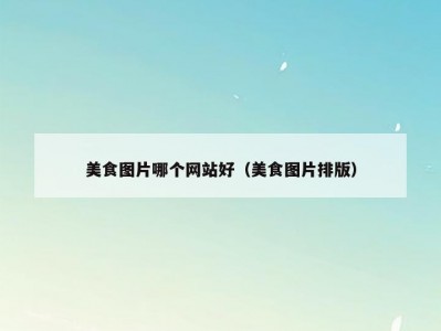 美食图片哪个网站好（美食图片排版）