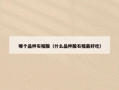 哪个品种石榴酸（什么品种酸石榴最好吃）