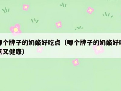 哪个牌子的奶酪好吃点（哪个牌子的奶酪好吃点又健康）