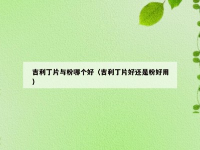 吉利丁片与粉哪个好（吉利丁片好还是粉好用）