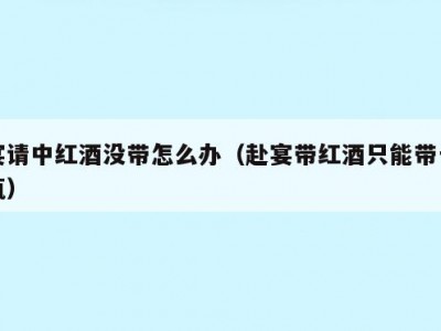 宴请中红酒没带怎么办（赴宴带红酒只能带一瓶）