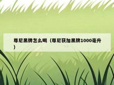 尊尼黑牌怎么喝（尊尼获加黑牌1000毫升）