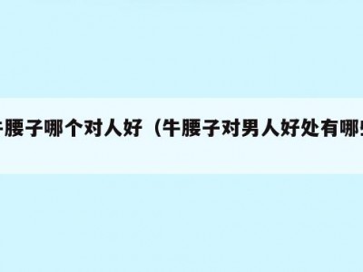 牛腰子哪个对人好（牛腰子对男人好处有哪些）