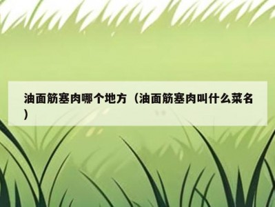 油面筋塞肉哪个地方（油面筋塞肉叫什么菜名）