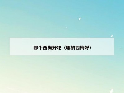 哪个西梅好吃（哪的西梅好）