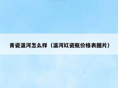 青瓷温河怎么样（温河红瓷瓶价格表图片）