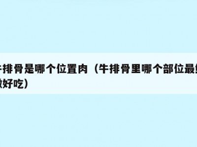 牛排骨是哪个位置肉（牛排骨里哪个部位最鲜嫩好吃）