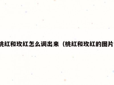 桃红和玫红怎么调出来（桃红和玫红的图片）