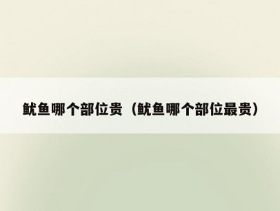 鱿鱼哪个部位贵（鱿鱼哪个部位最贵）