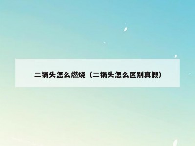 二锅头怎么燃烧（二锅头怎么区别真假）